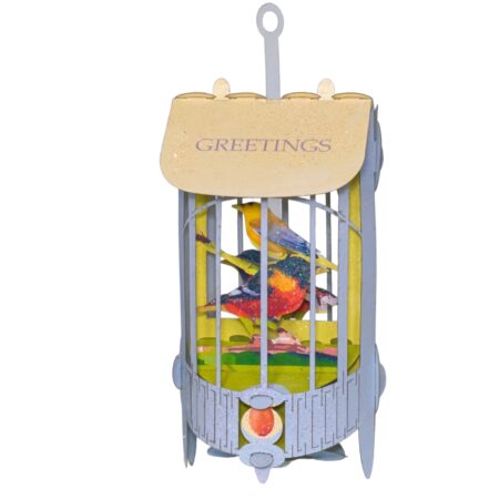 Modern Bird cage, pop-up card #69