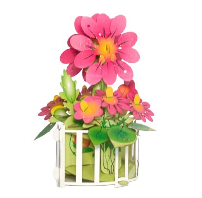 Pink Fall Flowers  Popup card #21 - Image 9