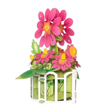 Pink Fall Flowers  Popup card #21 - Image 6
