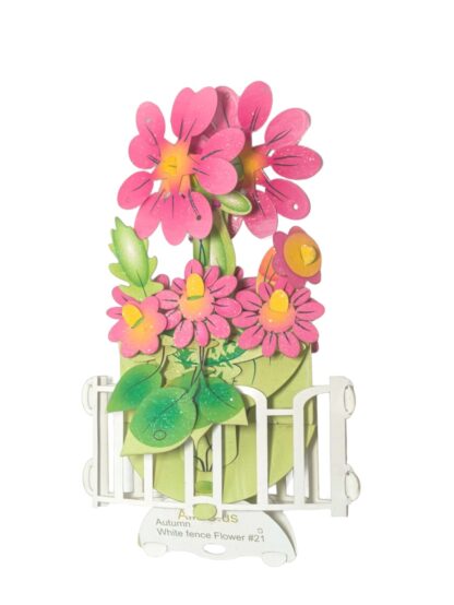 Pink Fall Flowers  Popup card #21 - Image 5