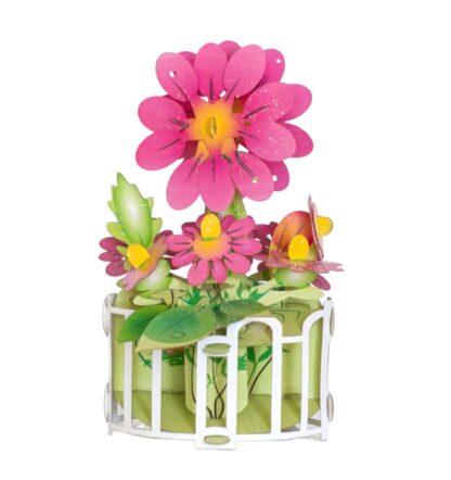 Pink Fall Flowers  Popup card #21 - Image 2