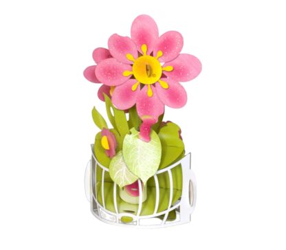 Pink Flower Popup card #16