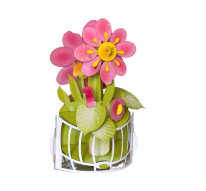 Pink Flower Popup card #16 c