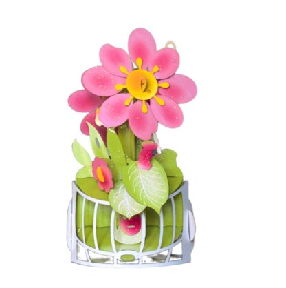 Pink Flower Popup card #16 c