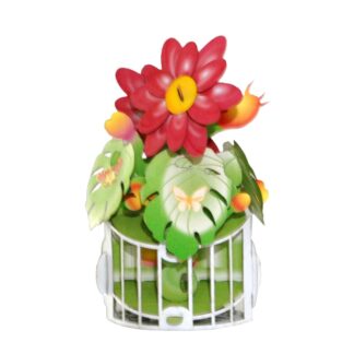 #14 Red Flower Popup greeting card