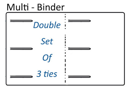 2 spines Multibinder ties arrngement
