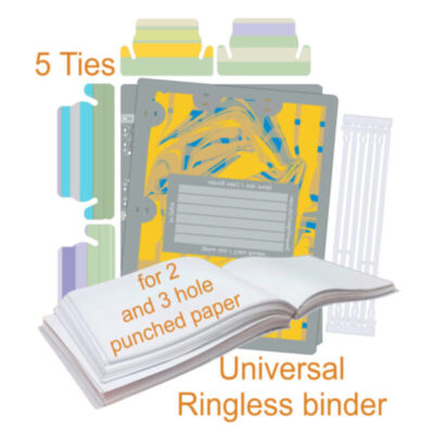 Spineless Binder for 2 and 3 hole punched paper