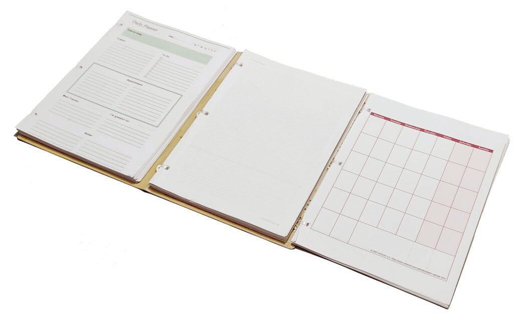 Divide your paperwork / 3 spines bind-book