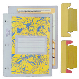 Spineless Binder covers with two tags