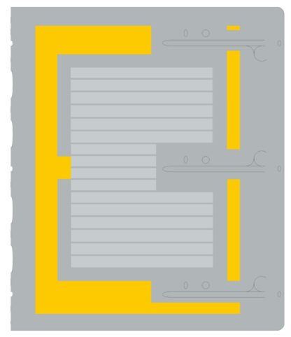 Yellow Ringless binder,