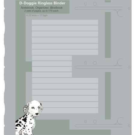 Ringless binder with a Dog image, A4 size,  No rings binder, #21
