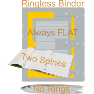 Ringless binder A4 3ties US yellow