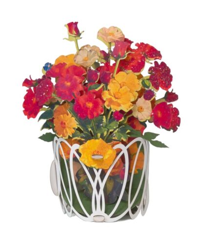 Fresh Flowers bouquet, Pop-up greeting card. #55