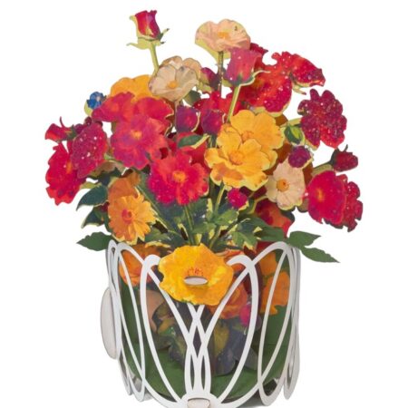 Fresh Flowers bouquet, Pop-up greeting card. #55