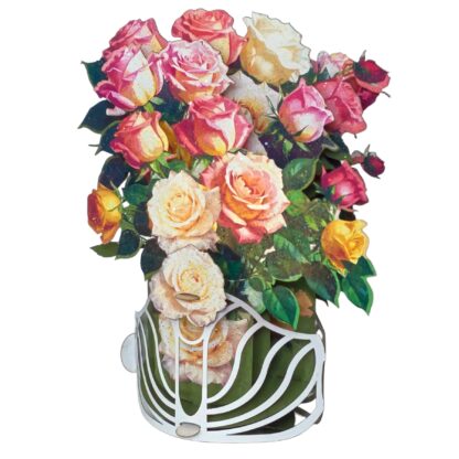 Bouquet of White Roses, Popup greeting card #61 - Image 3