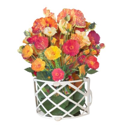 Poppies bouquet, pop-up greeting card. #53 - Image 5