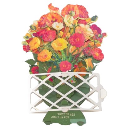 Poppies bouquet, pop-up greeting card. #53 - Image 2