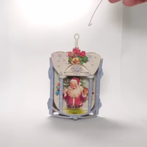 #71 santa's home pop up card
