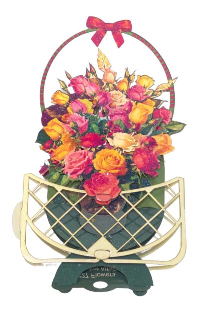 Basket of Flowers, Popup greeting card #27 - Image 2