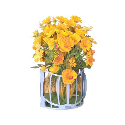 Buttercup flowers pop up card