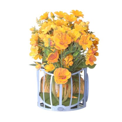 Buttercup flowers pop up card