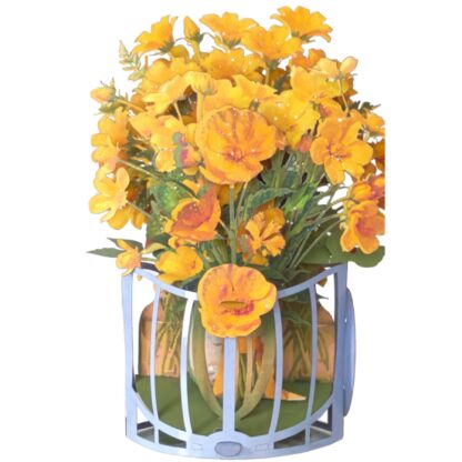 Buttercup flowers pop up card