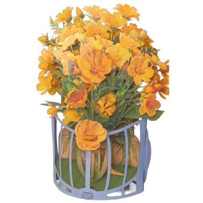 Buttercup flowers pop up card