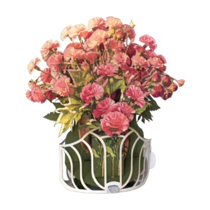 Carnation bouquet, Pop-up greeting card. #58