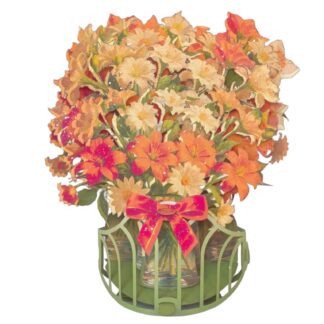 Tulips bouquet, Pop-up greeting card. #64