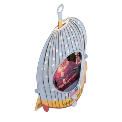#70 Santa Rocket ship, Pop-up greeting card. - Image 3