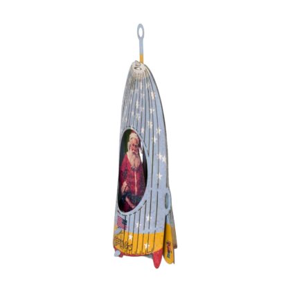 #70 Santa Rocket ship, Pop-up greeting card. - Image 5