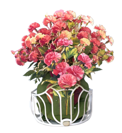 Carnation bouquet, Pop-up greeting card. #58 - Image 4