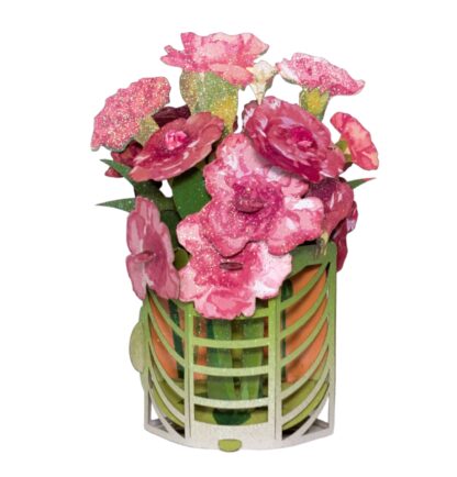 #28 Carnations bouquet pop up card