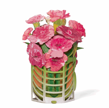 #28 Carnations bouquet pop up card