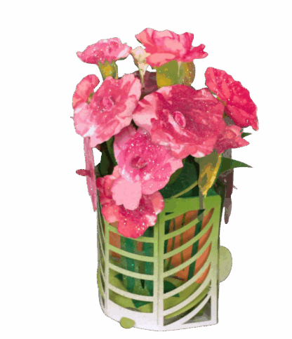 Carnation bouquet, Pop-up greeting card. No.28 - Image 13