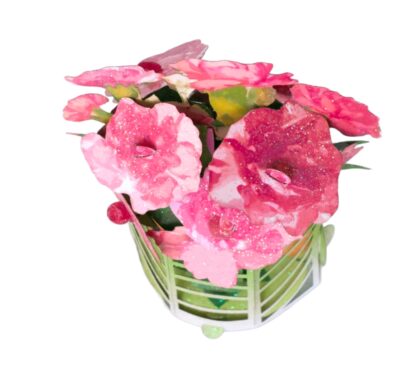 #28 Carnations bouquet pop up card