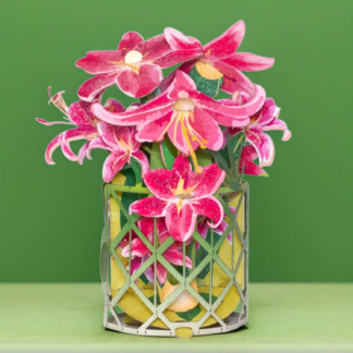 Lilies Flowers, Pop-up greeting card. No.37