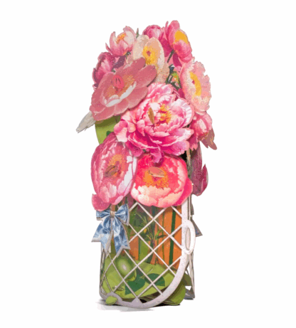 Peonies bouquet, Popup card. No.39 - Image 7