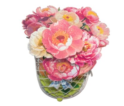 Peonies bouquet, Popup card. No.39 - Image 6