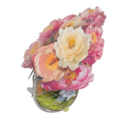 Peonies bouquet, Popup card. No.39 - Image 5