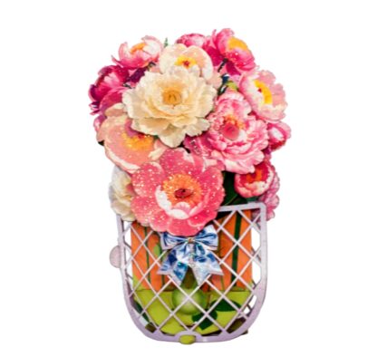 Peonies bouquet, Popup card. No.39 - Image 3