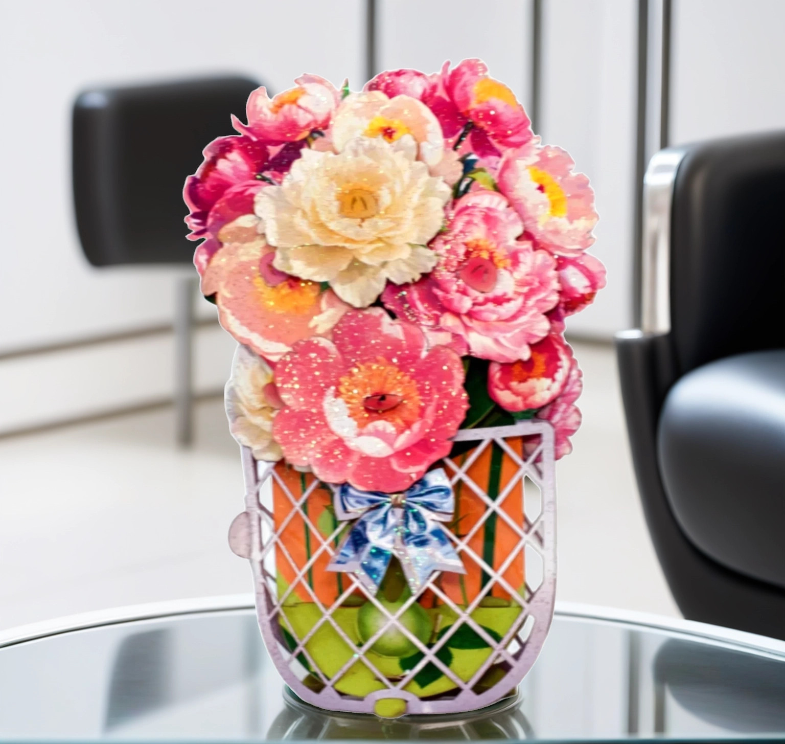 #39 Peonies pop-up bouquet