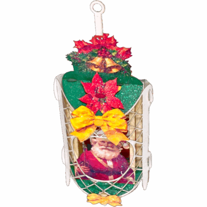 Christmas Ornament with Santa. Popup greeting card No.75 - Image 3
