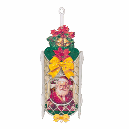 Christmas Ornament with Santa. Popup greeting card No.75 - Image 7