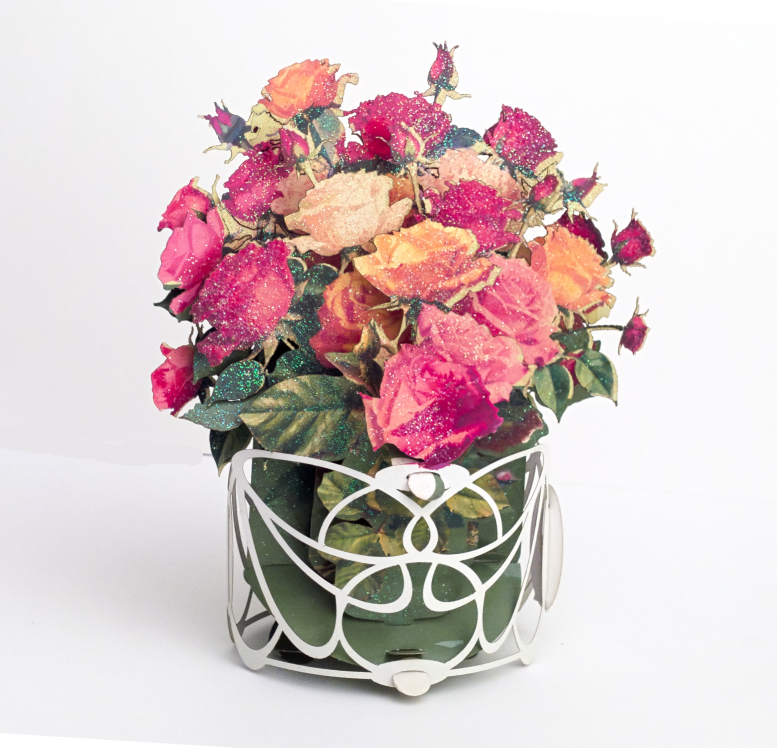 Spring Roses pop up card #57