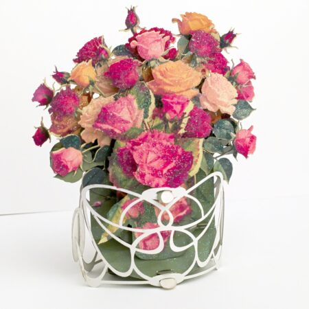 Spring Roses bouquet pop-up card