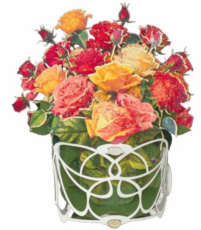 Spring Roses pop-up greeting card. No.57 - Image 6