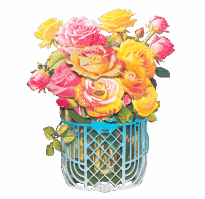 Blue basket Roses popup card. No.50 - Image 7