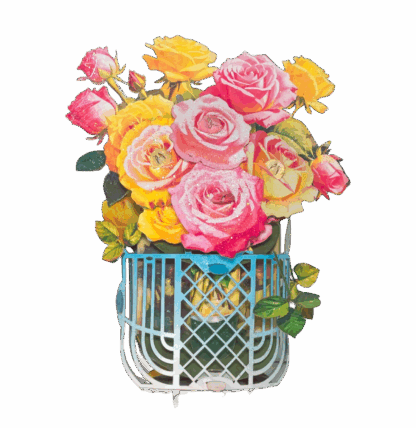 Blue basket Roses popup card. No.50 - Image 8