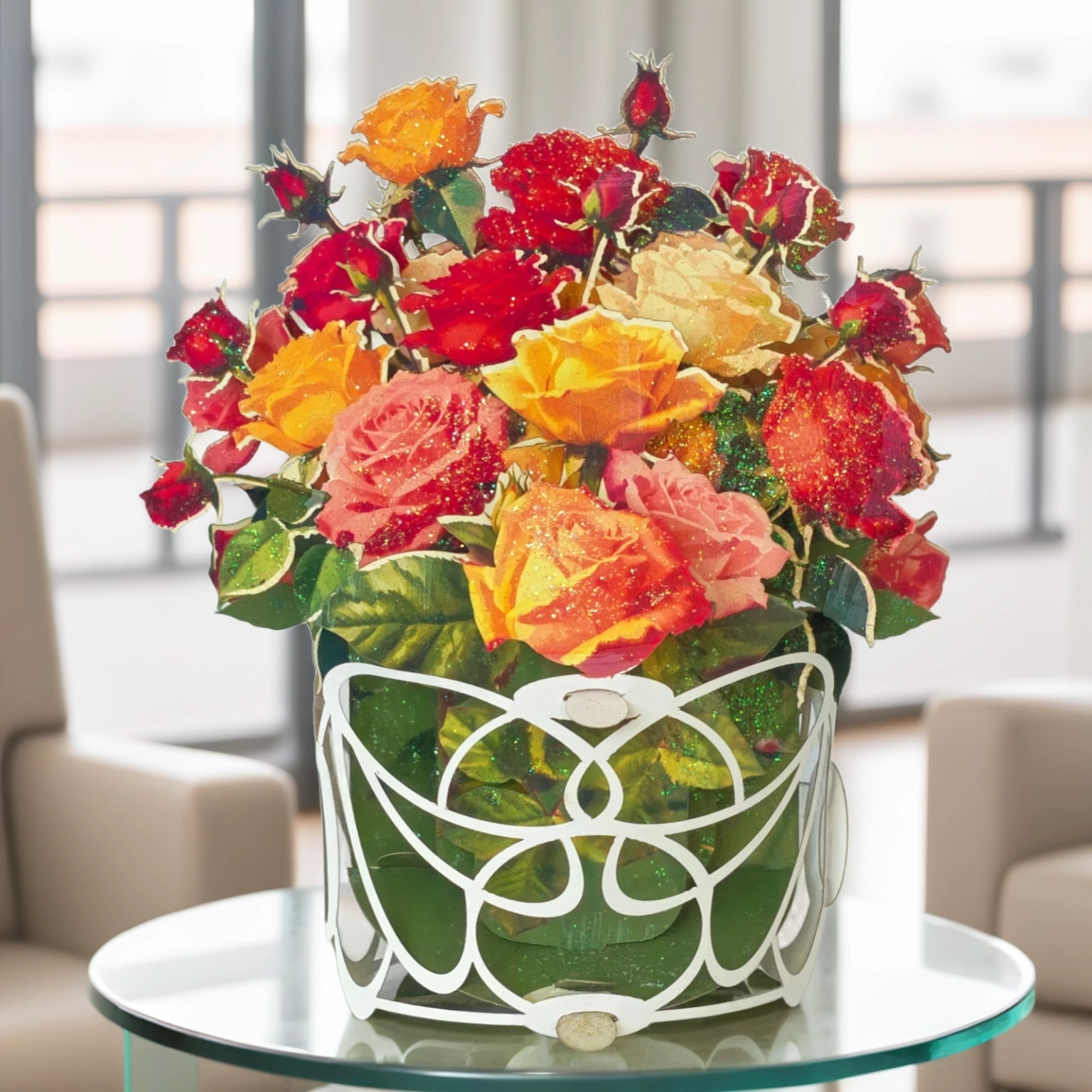#57 Roses pop-up bouquet